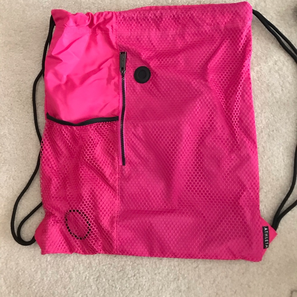 ATHLETA drawstring bag - hot pink